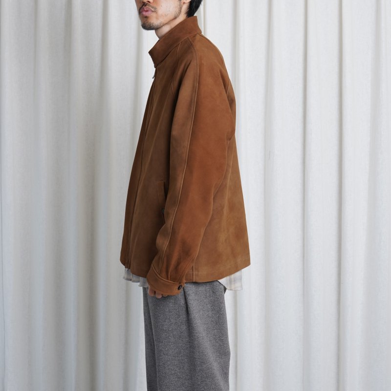 Cale カル】 SHEEPSKIN SUEDE HARRINGTON JACKET / LIGHT BROWN BROWN - Avelia  ONLINE STORE