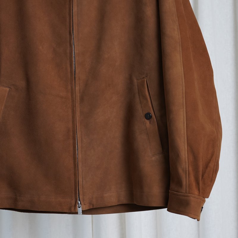 Cale カル】 SHEEPSKIN SUEDE HARRINGTON JACKET / LIGHT BROWN BROWN - Avelia  ONLINE STORE