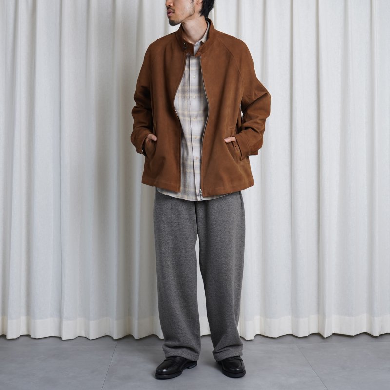 Cale カル】 SHEEPSKIN SUEDE HARRINGTON JACKET / LIGHT BROWN BROWN - Avelia  ONLINE STORE