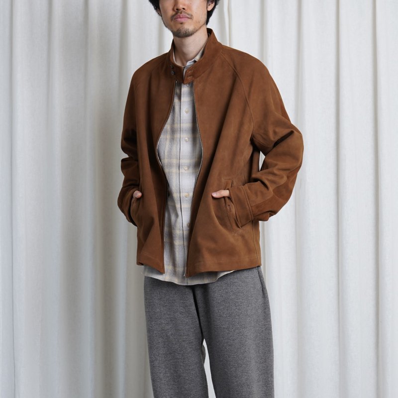 Cale カル】 SHEEPSKIN SUEDE HARRINGTON JACKET / LIGHT BROWN BROWN - Avelia  ONLINE STORE