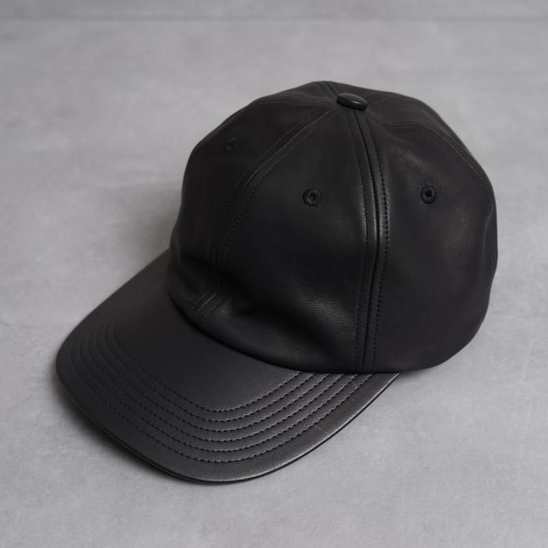KIJIMA TAKAYUKI ޥ業 SHEEPSKIN 6PANEL CAP / BLACK