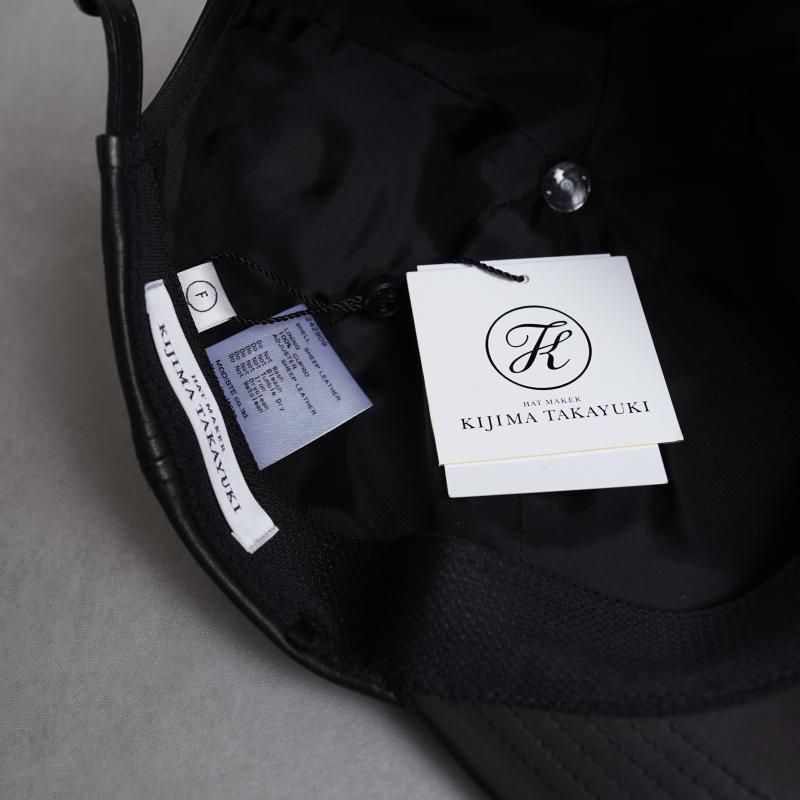 KIJIMA TAKAYUKI ޥ業 SHEEPSKIN 6PANEL CAP / BLACK