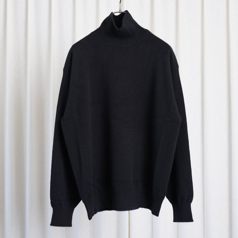 AURALEE オーラリー】 BABY CASHMERE KNIT TURTLE / BLACK - Avelia ONLINE STORE