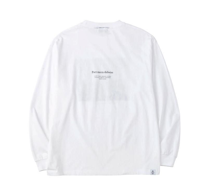 POET MEETS DUBWISE ݥå ߡ ֥磻 TIME IS NOT INFINITE L/S T-shirt / WHITE