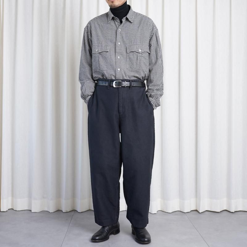  Porter Classic ݡ饷å ROLL UP FLANNEL GINGHAM CHECK SHIRT / BLACK