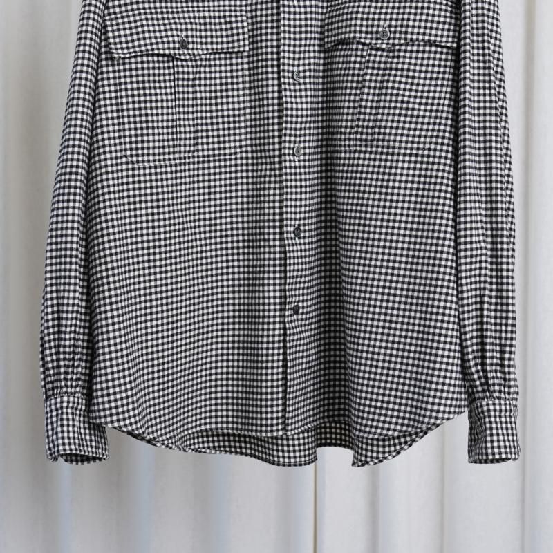  Porter Classic ݡ饷å ROLL UP FLANNEL GINGHAM CHECK SHIRT / BLACK