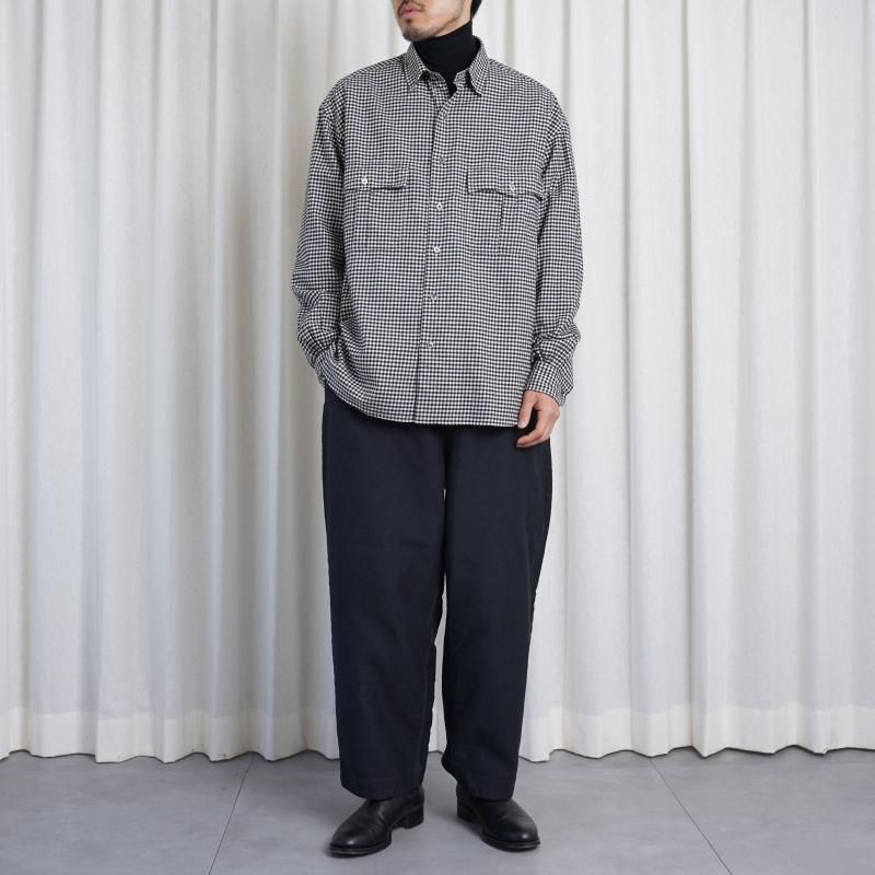  Porter Classic ݡ饷å ROLL UP FLANNEL GINGHAM CHECK SHIRT / BLACK