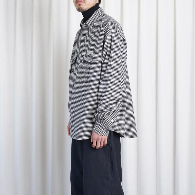  Porter Classic ݡ饷å ROLL UP FLANNEL GINGHAM CHECK SHIRT / BLACK