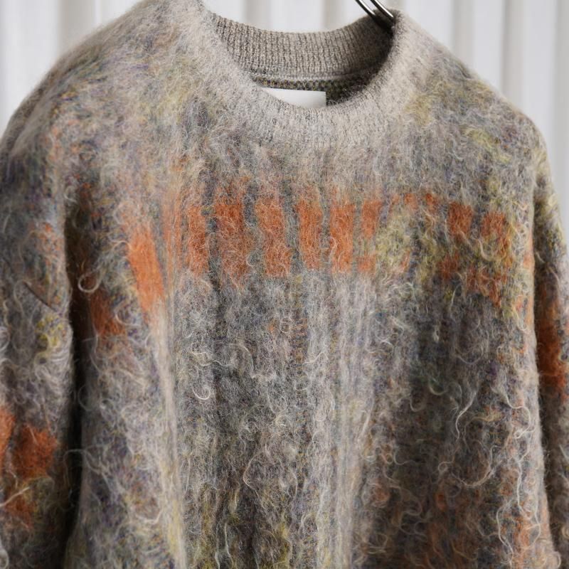 25S/SۡYOKE 衼TREE JAQUARD MOHAIR SWEATER / ORANGE