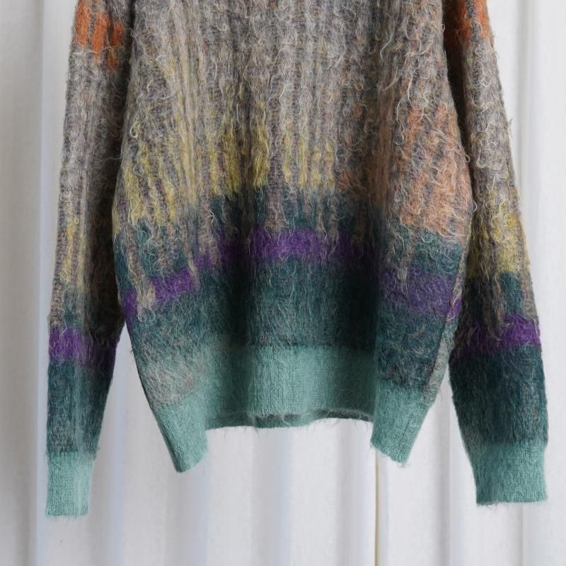 25S/SۡYOKE 衼TREE JAQUARD MOHAIR SWEATER / ORANGE