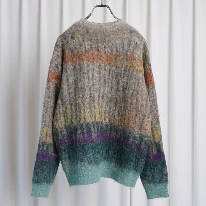 25S/SۡYOKE 衼TREE JAQUARD MOHAIR SWEATER / ORANGE