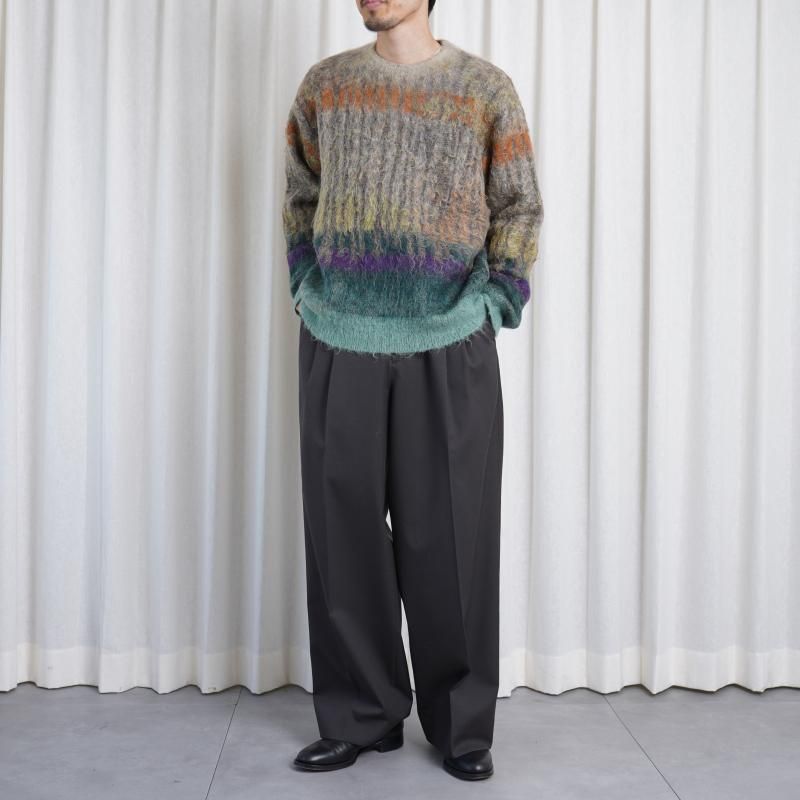 25S/SۡYOKE 衼TREE JAQUARD MOHAIR SWEATER / ORANGE