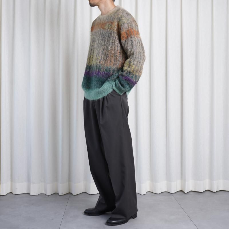 25S/SۡYOKE 衼TREE JAQUARD MOHAIR SWEATER / ORANGE