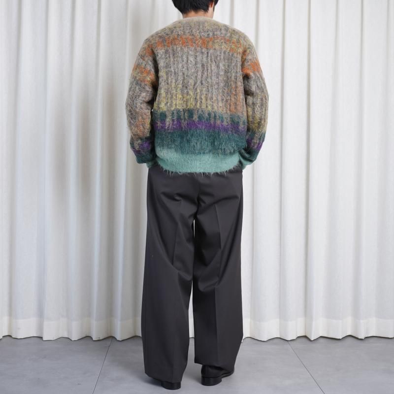 25S/SۡYOKE 衼TREE JAQUARD MOHAIR SWEATER / ORANGE