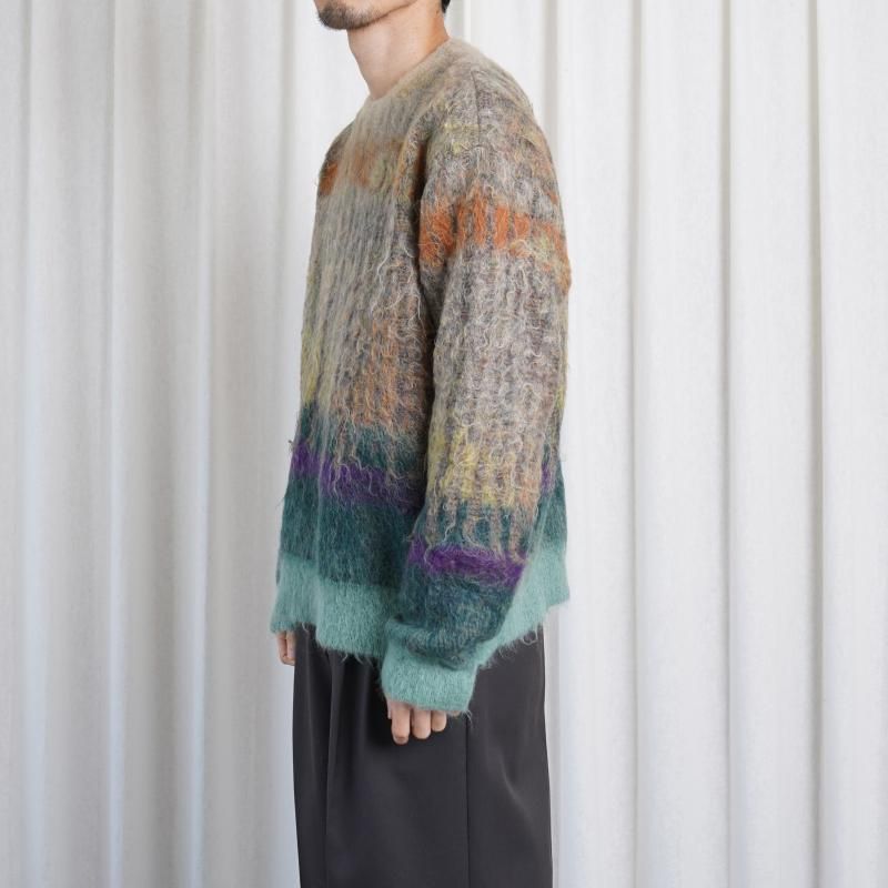 25S/SۡYOKE 衼TREE JAQUARD MOHAIR SWEATER / ORANGE