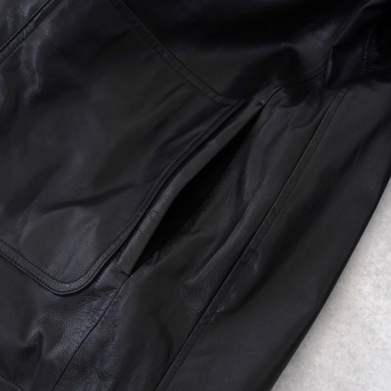 25S/Sۡssstein 奿 LEATHER CAR JACKET / BLACK