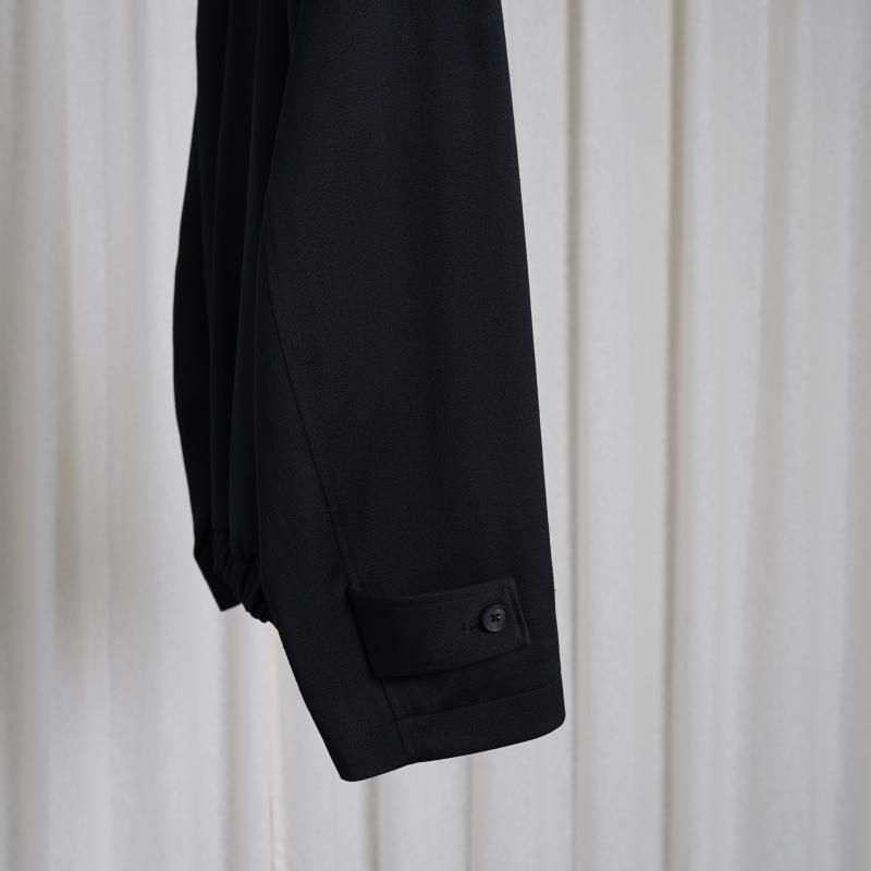 25S/Sۡssstein 奿 W/SI SATIN OVERSIZED DOUBLE BREAST BLOUSON / BLACK
