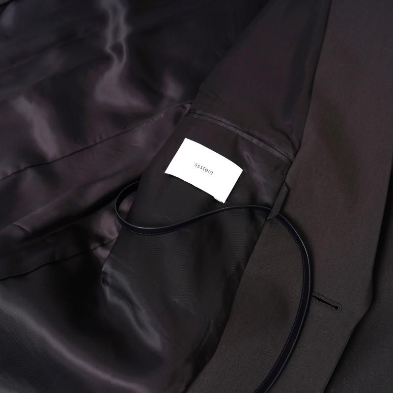 25S/Sۡssstein 奿 OVERSIZED SINGLE BREASTED LONG JACKET / GREY KHAKI