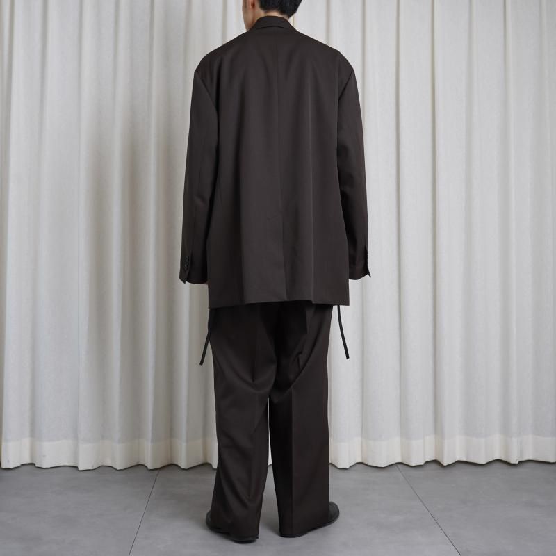 25S/Sۡssstein 奿 OVERSIZED SINGLE BREASTED LONG JACKET / GREY KHAKI
