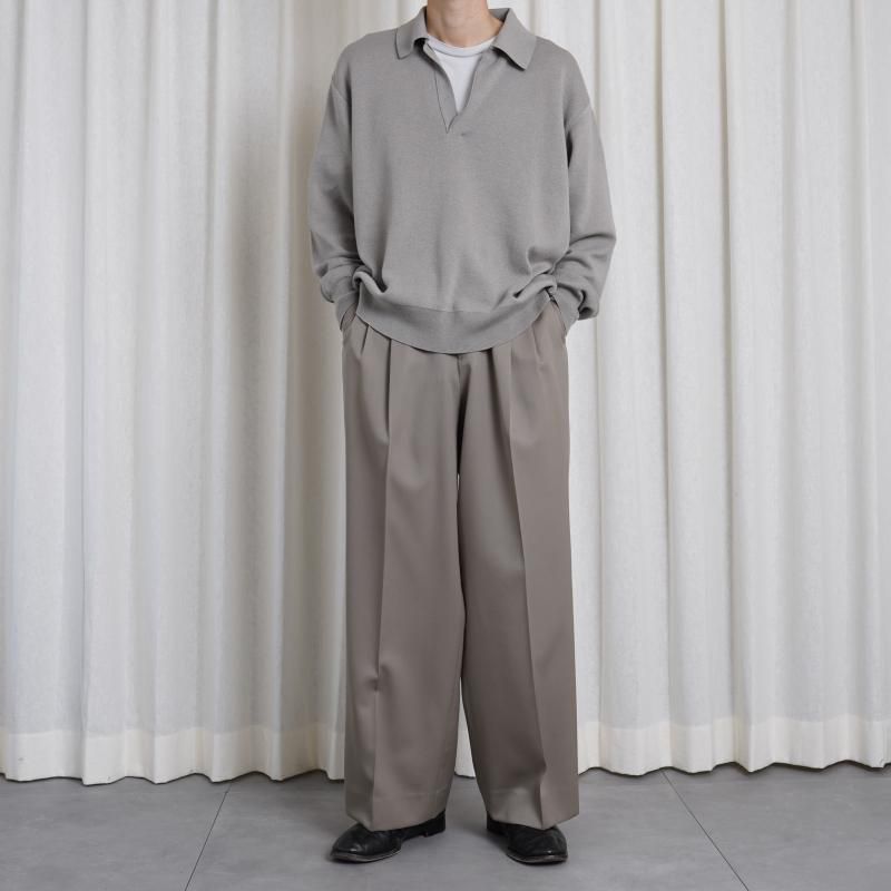 25S/S ssstein 奿 LONG WIDE TROUSERS / TAUPE BEIGE