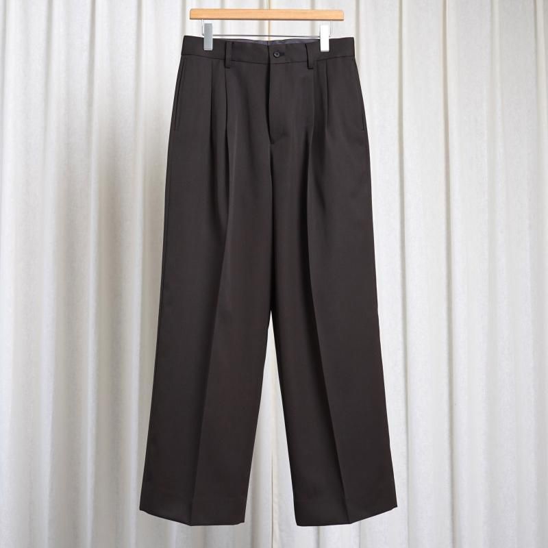 25S/Sۡssstein 奿 LONG WIDE TROUSERS / GREY KHAKI