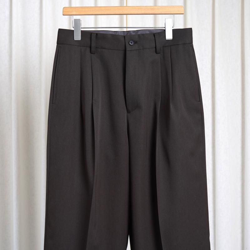 25S/Sۡssstein 奿 LONG WIDE TROUSERS / GREY KHAKI