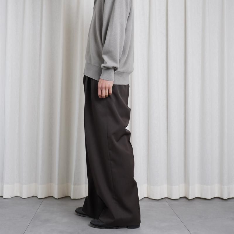25S/Sۡssstein 奿 LONG WIDE TROUSERS / GREY KHAKI