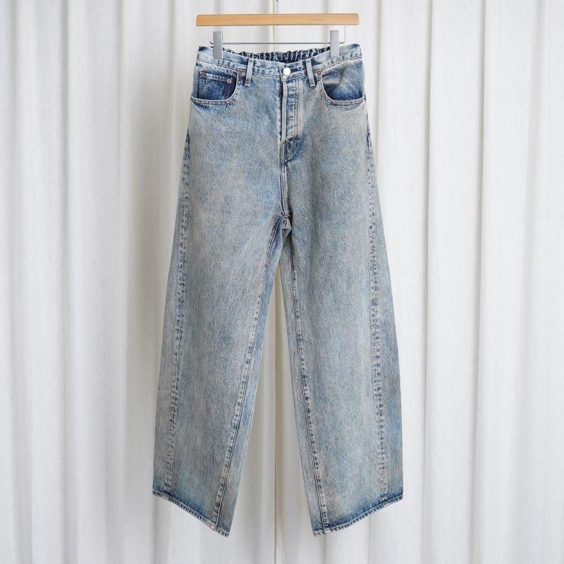 25S/S ssstein 奿 TWIST SEAM BAGGY VINTAGE DENIM JEANS / INDIGO