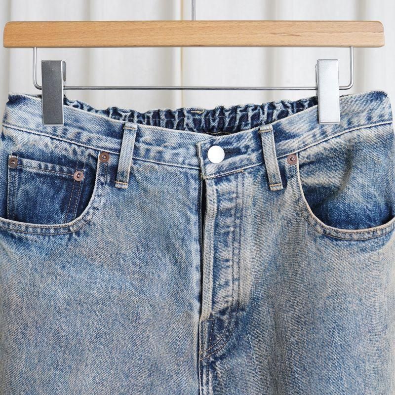 25S/S ssstein 奿 TWIST SEAM BAGGY VINTAGE DENIM JEANS / INDIGO