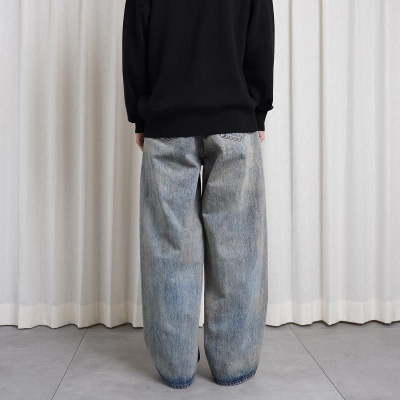 25S/S ssstein 奿 TWIST SEAM BAGGY VINTAGE DENIM JEANS / INDIGO