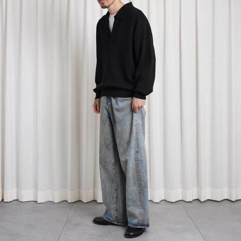 25S/S ssstein 奿 TWIST SEAM BAGGY VINTAGE DENIM JEANS / INDIGO