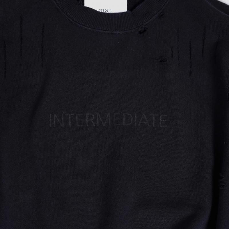 25S/Sۡssstein 奿 OVERSIZED REBUILD SWEAT LS / BLACK