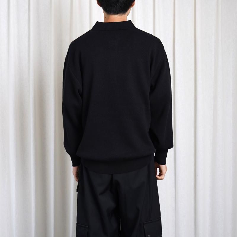 25S/Sۡssstein 奿 COTTON CASHMERE KNIT SKIPPER LS / BLACK