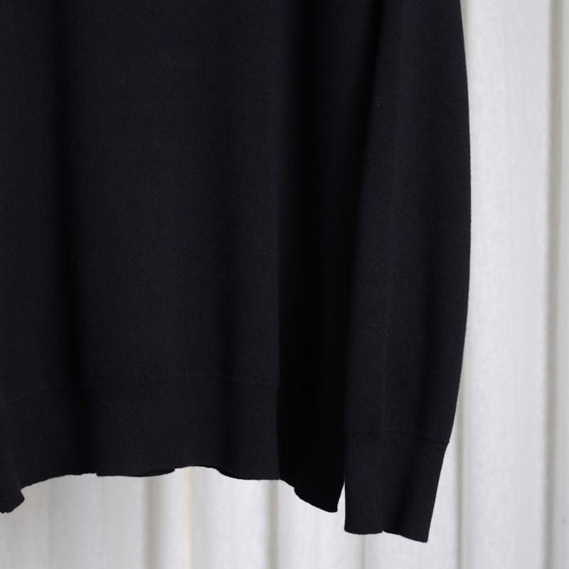 25S/Sۡssstein 奿 COTTON CASHMERE KNIT SKIPPER LS / BLACK