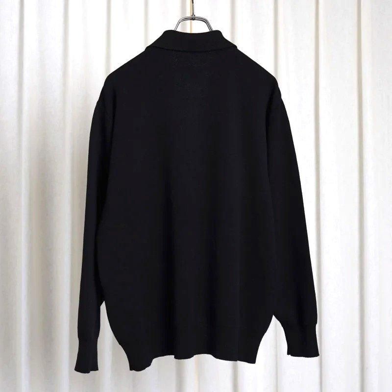 25S/Sۡssstein 奿 COTTON CASHMERE KNIT SKIPPER LS / BLACK