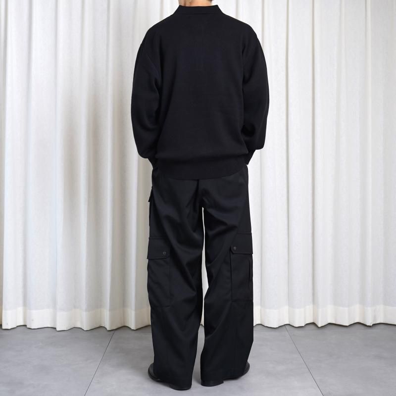 25S/Sۡssstein 奿 COTTON CASHMERE KNIT SKIPPER LS / BLACK