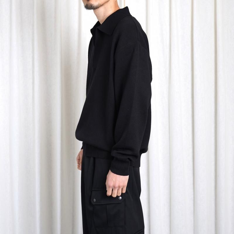 25S/Sۡssstein 奿 COTTON CASHMERE KNIT SKIPPER LS / BLACK