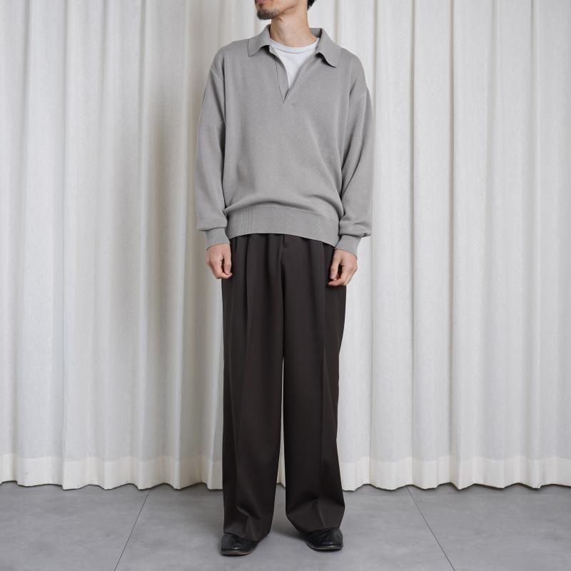 25S/Sۡssstein 奿 COTTON CASHMERE KNIT SKIPPER LS / TAUPE GRAY