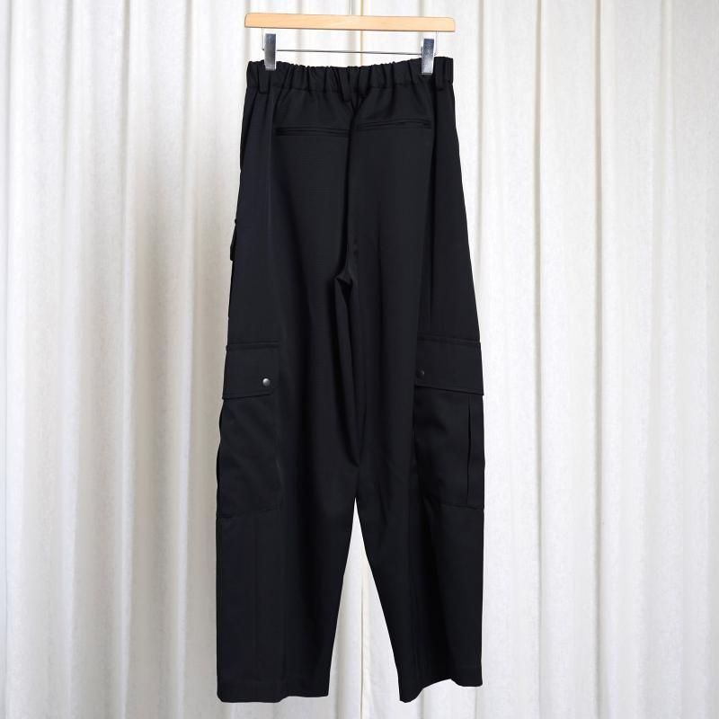 25S/Sۡssstein 奿 CARGO POCKET WIDE EASY TROUSERS / BLACK