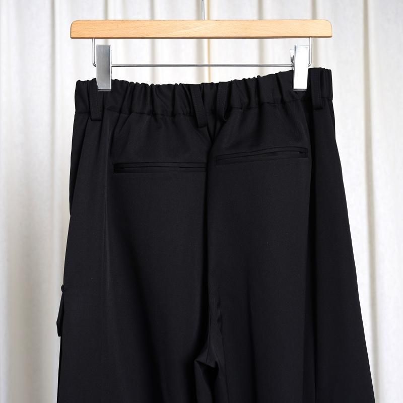 25S/Sۡssstein 奿 CARGO POCKET WIDE EASY TROUSERS / BLACK