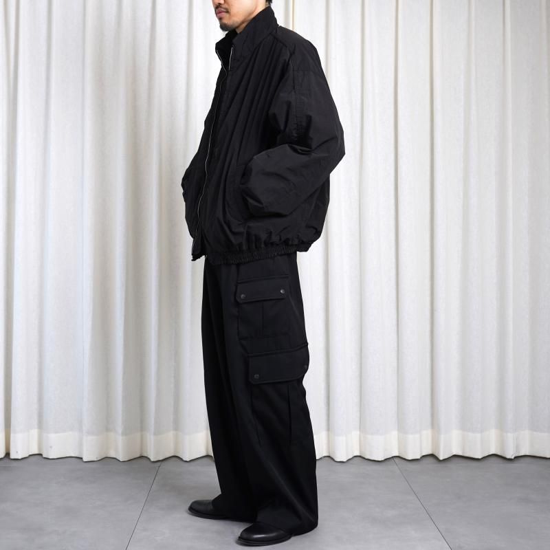 25S/Sۡssstein 奿 CARGO POCKET WIDE EASY TROUSERS / BLACK