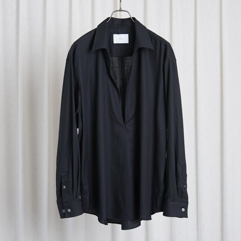 25S/Sۡssstein 奿 C/SI TWILL OVERSIZED SKIPPER SHIRT / BLACK