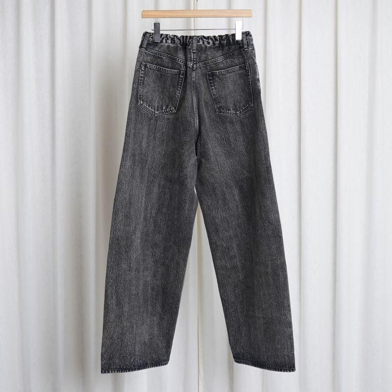25S/Sۡssstein 奿 TWIST SEAM BAGGY VINTAGE DENIM JEANS / BLACK