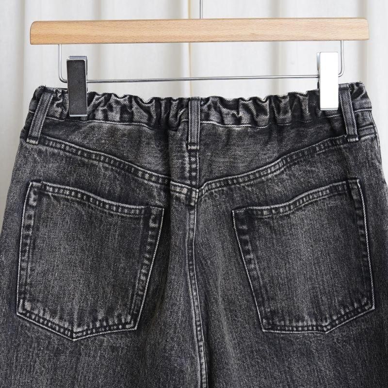 25S/Sۡssstein 奿 TWIST SEAM BAGGY VINTAGE DENIM JEANS / BLACK
