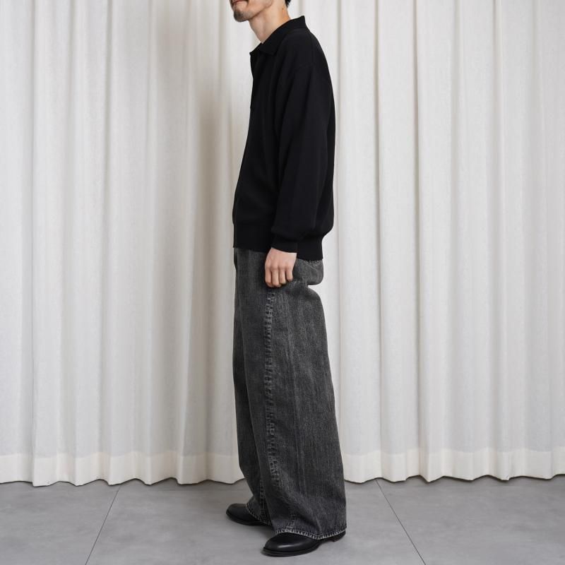 25S/Sۡssstein 奿 TWIST SEAM BAGGY VINTAGE DENIM JEANS / BLACK