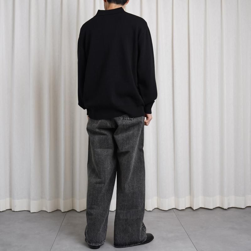 25S/Sۡssstein 奿 TWIST SEAM BAGGY VINTAGE DENIM JEANS / BLACK