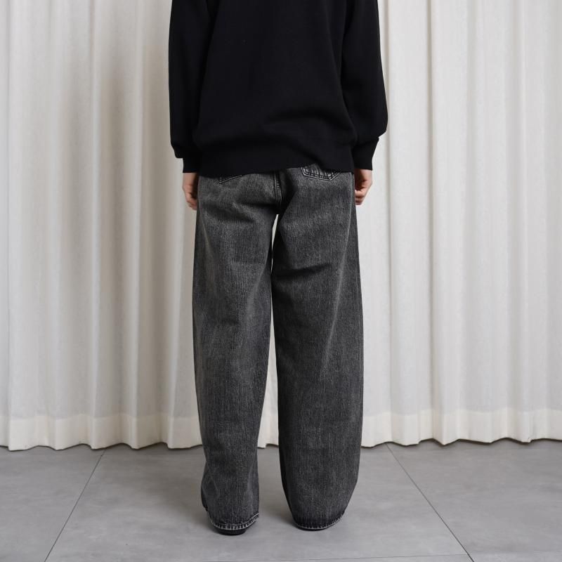 25S/Sۡssstein 奿 TWIST SEAM BAGGY VINTAGE DENIM JEANS / BLACK