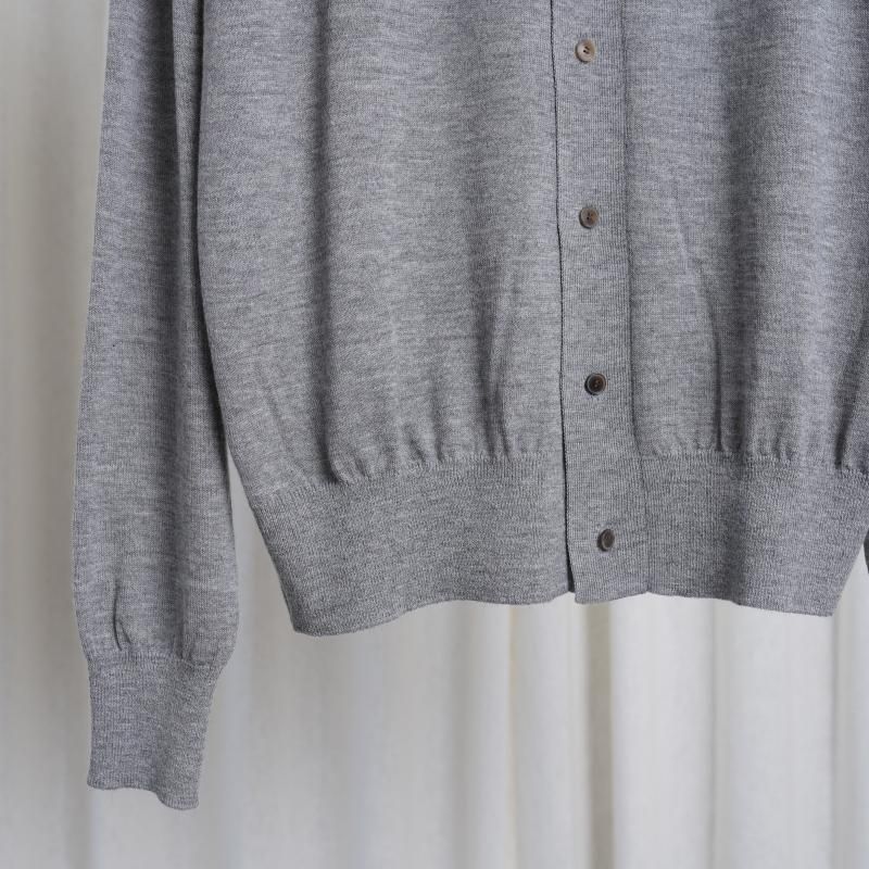 25S/SۡAURALEE ꡼HARD TWIST CASHMERE KNIT CARDIGAN / TOP GRAY