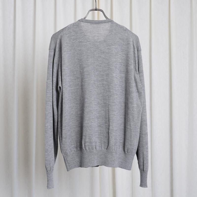 25S/SۡAURALEE ꡼HARD TWIST CASHMERE KNIT CARDIGAN / TOP GRAY