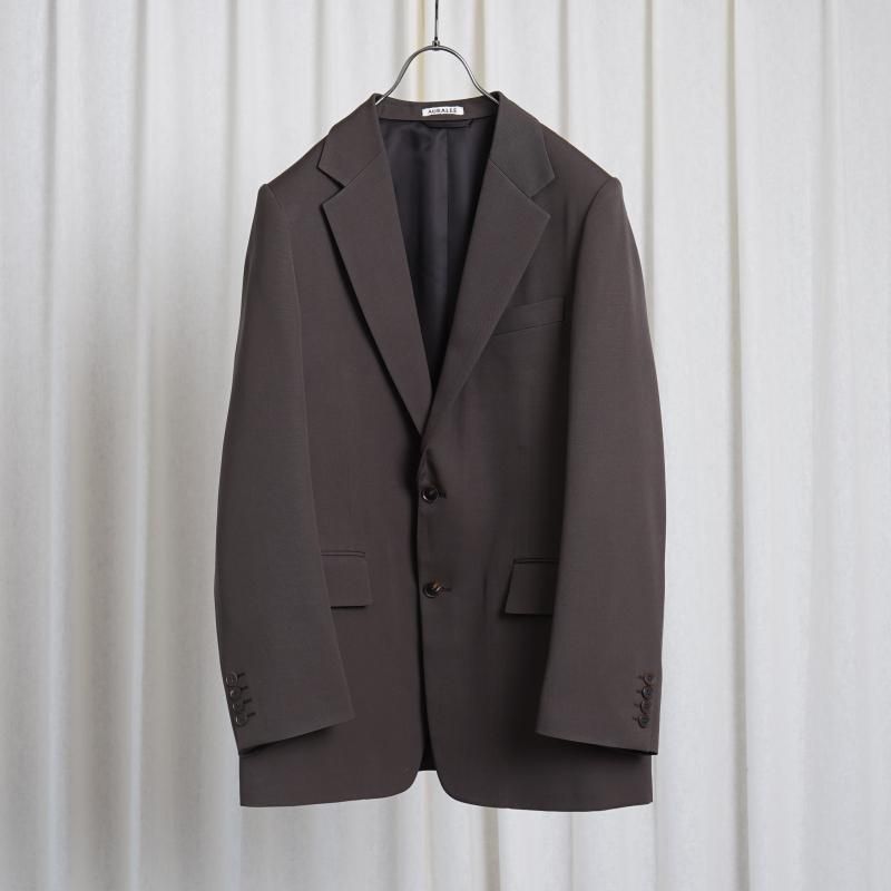 25S/SۡAURALEE ꡼ LIGHT WOOL MAX GABARDINE JACKET / DARK BROWN
